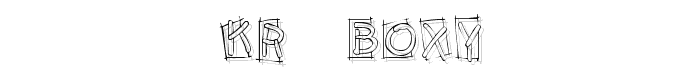 KR Boxy font